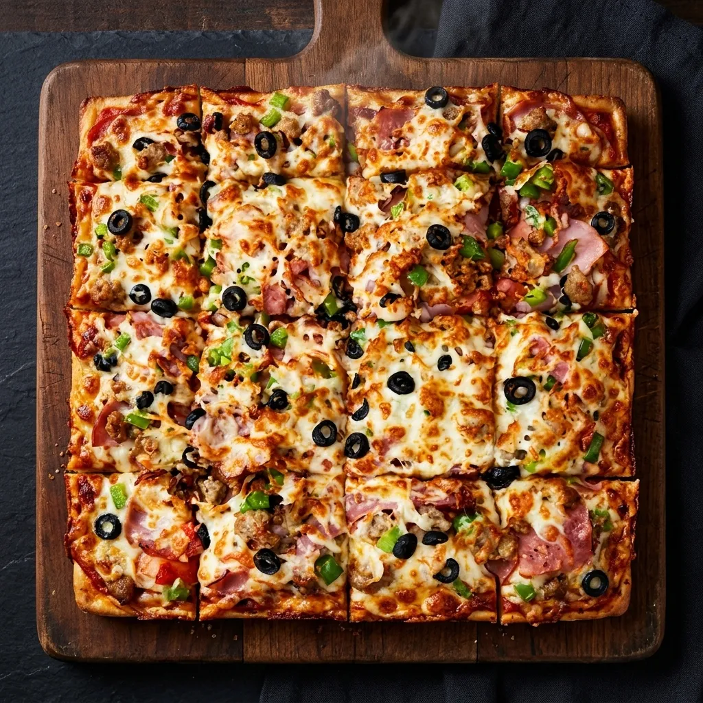 Loaded signature pizza at Lavish Pizza and Family Restaurant, La Ronge SK